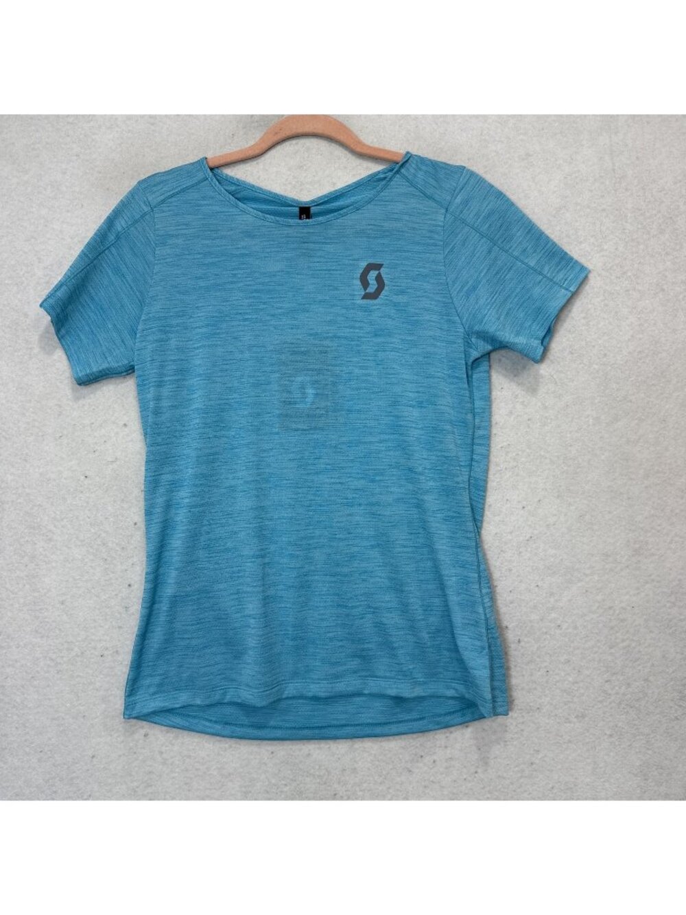 Scott Breeze Shirt Womens Small Blue Short Sleeve Crew Neck Reflective Athletic
